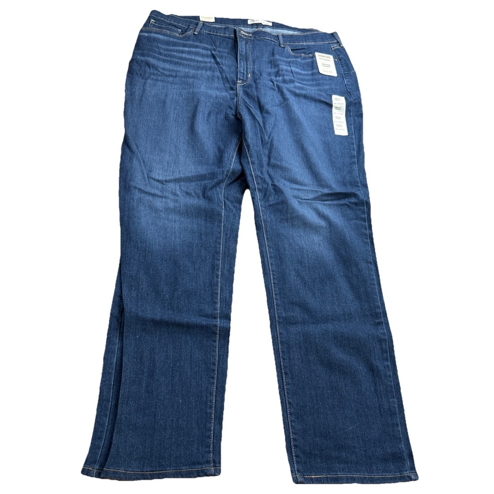 Levis Signature Gold Womens Jeans 22M 36x32 Blue High Rise Straight Leg